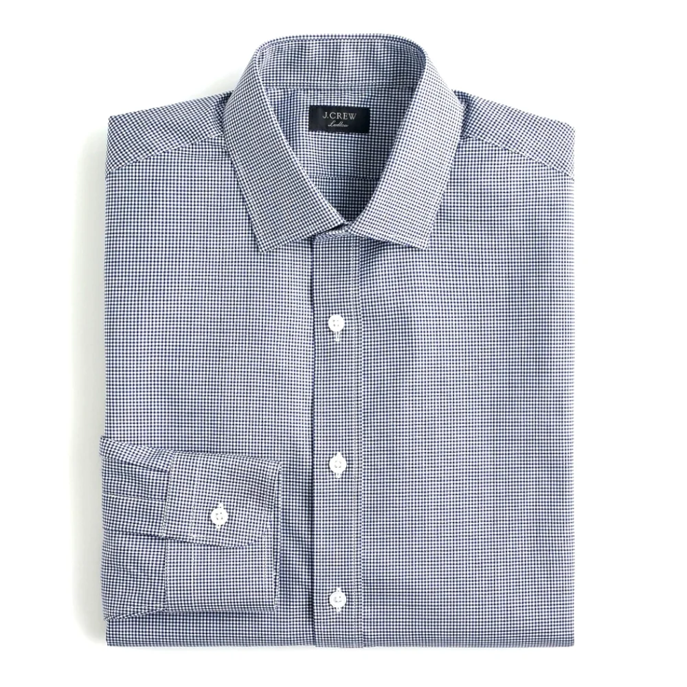 New! Ludlow Size: 15.5 / 34 Blue Stretch easy-care cotton poplin dress shirt NWT